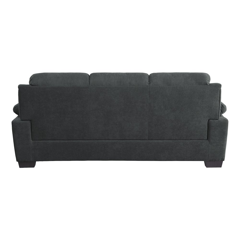 Holleman Textured Fabric Sofa In Dark Gray. Picture 3