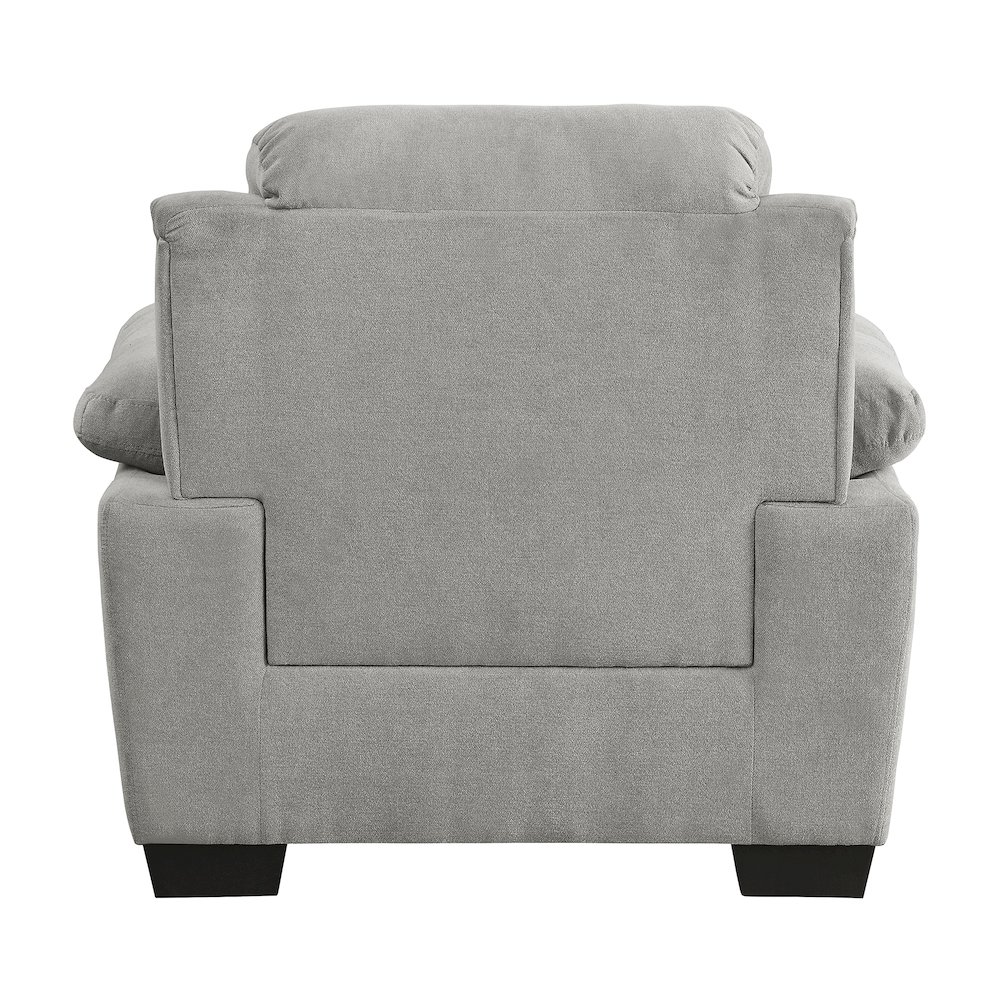 Holleman Textured Fabric Arm Chair In Gray. Picture 2