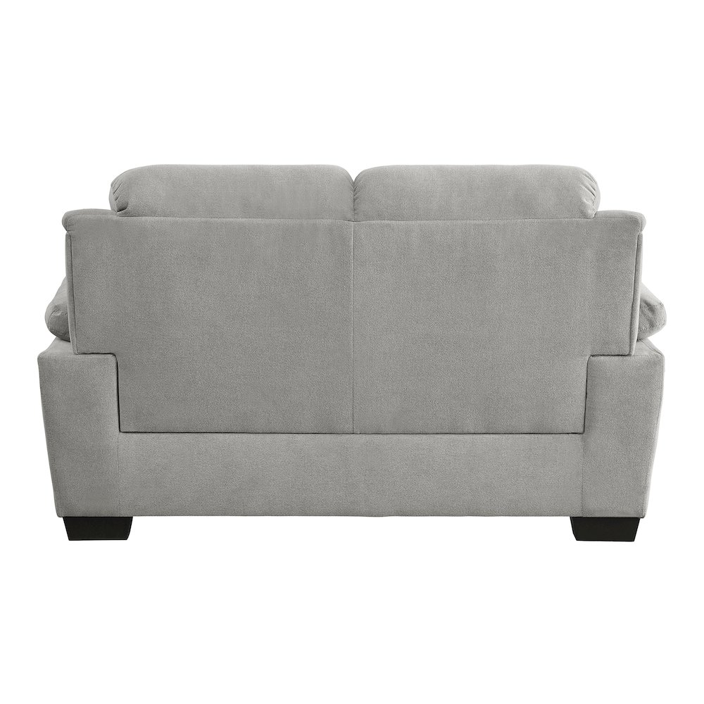 Holleman Textured Fabric Love Seat In Gray. Picture 3