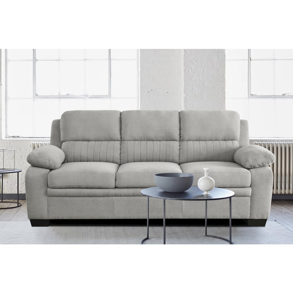 Holleman Textured Fabric Sofa In Gray. Picture 2