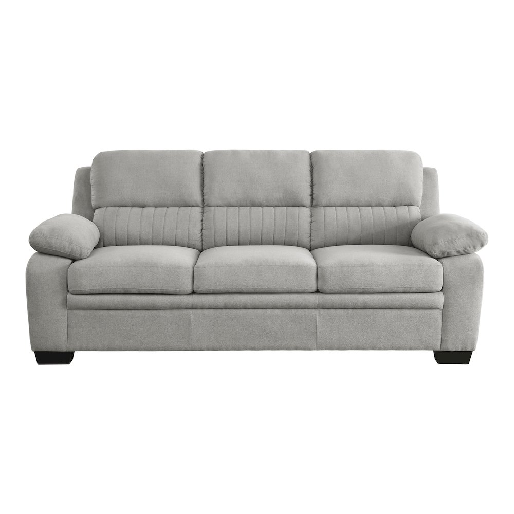 Holleman Textured Fabric Sofa In Gray. Picture 5