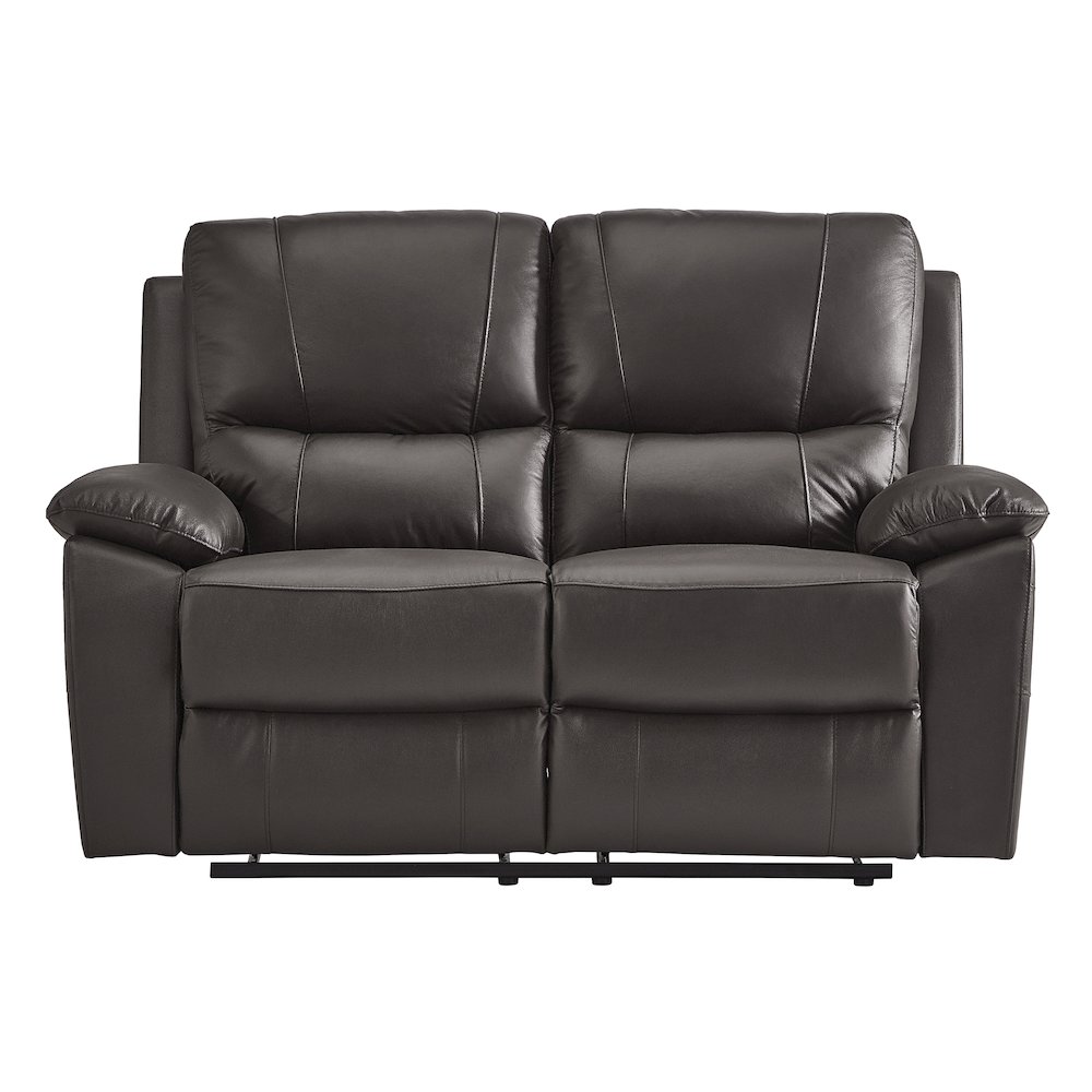 Dawson Faux Leather Double Reclining Love Seat In Brown. Picture 5
