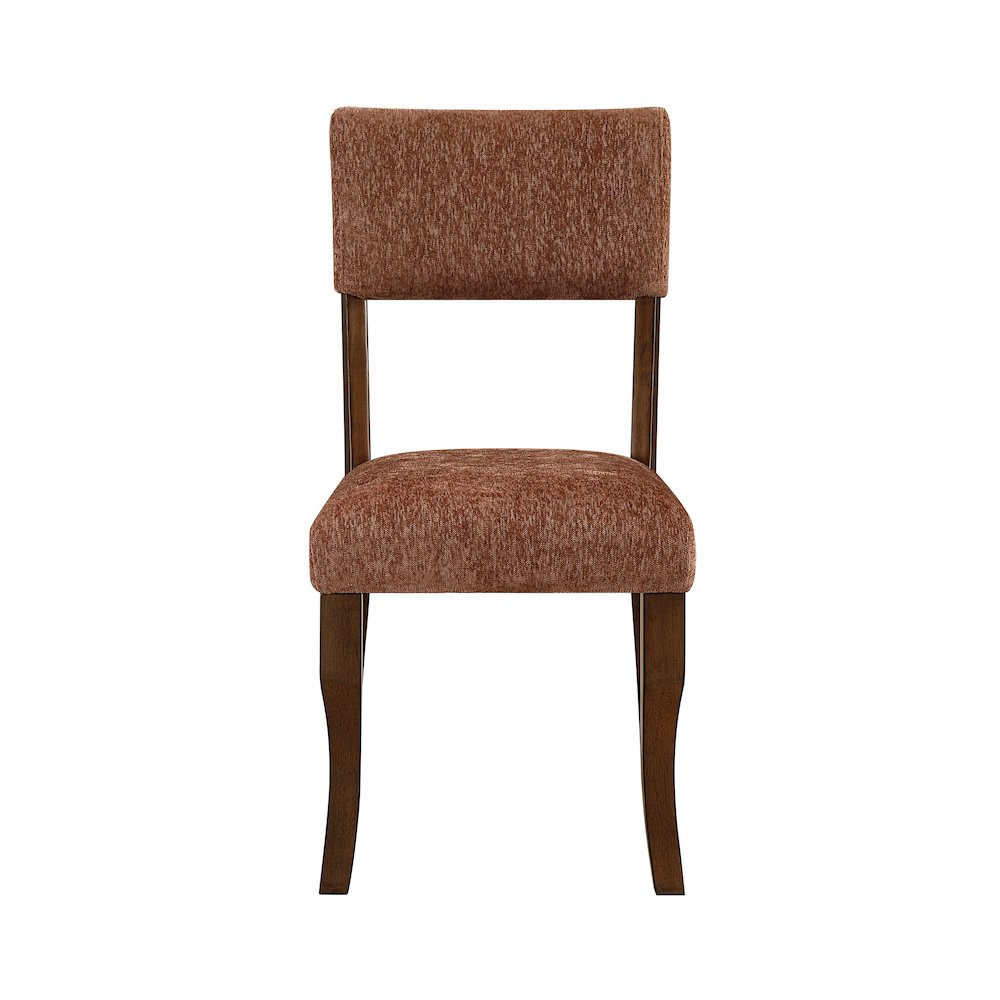 Aiden Chenille Side Chair in Rust. Picture 4