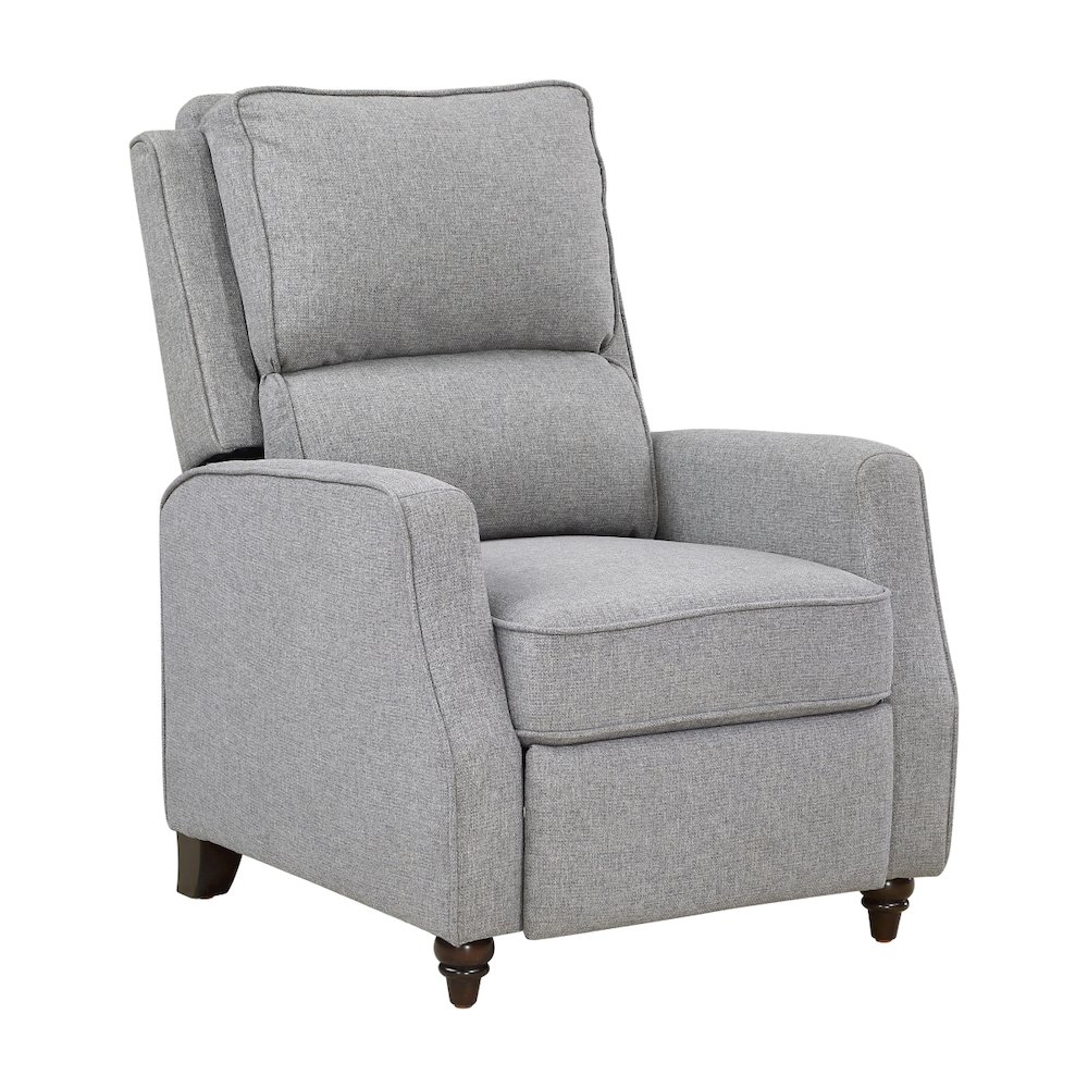 Lexicon Loveland Textured Push back Recliner in Gray. Picture 1