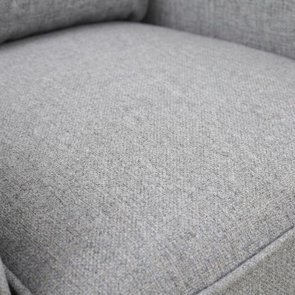 Textured Pushback Manual Recliner Chair for Living Room or Bedroom, Gray. Picture 6