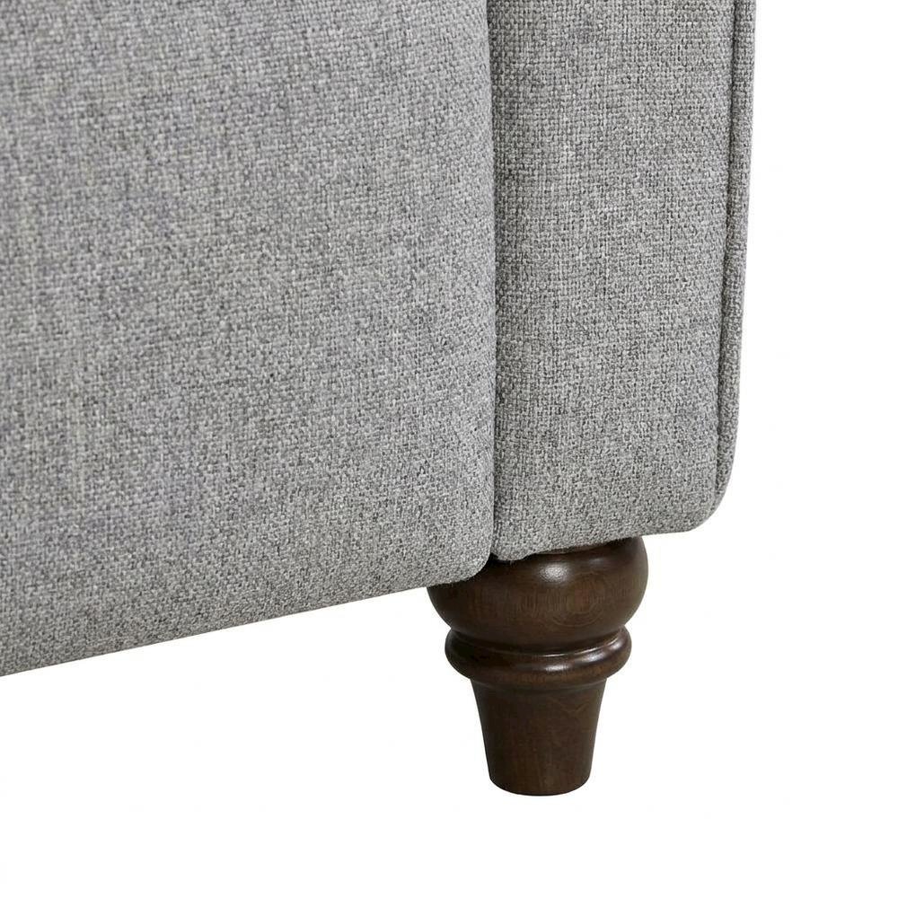 Textured Pushback Manual Recliner Chair for Living Room or Bedroom, Gray. Picture 7