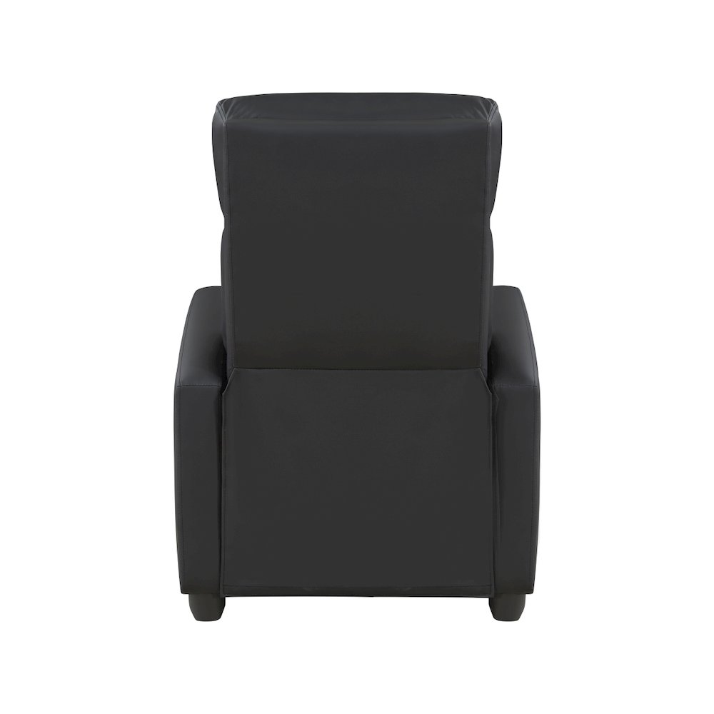 Lexicon Greenfield Faux Leather Push back Recliner in Black. Picture 3
