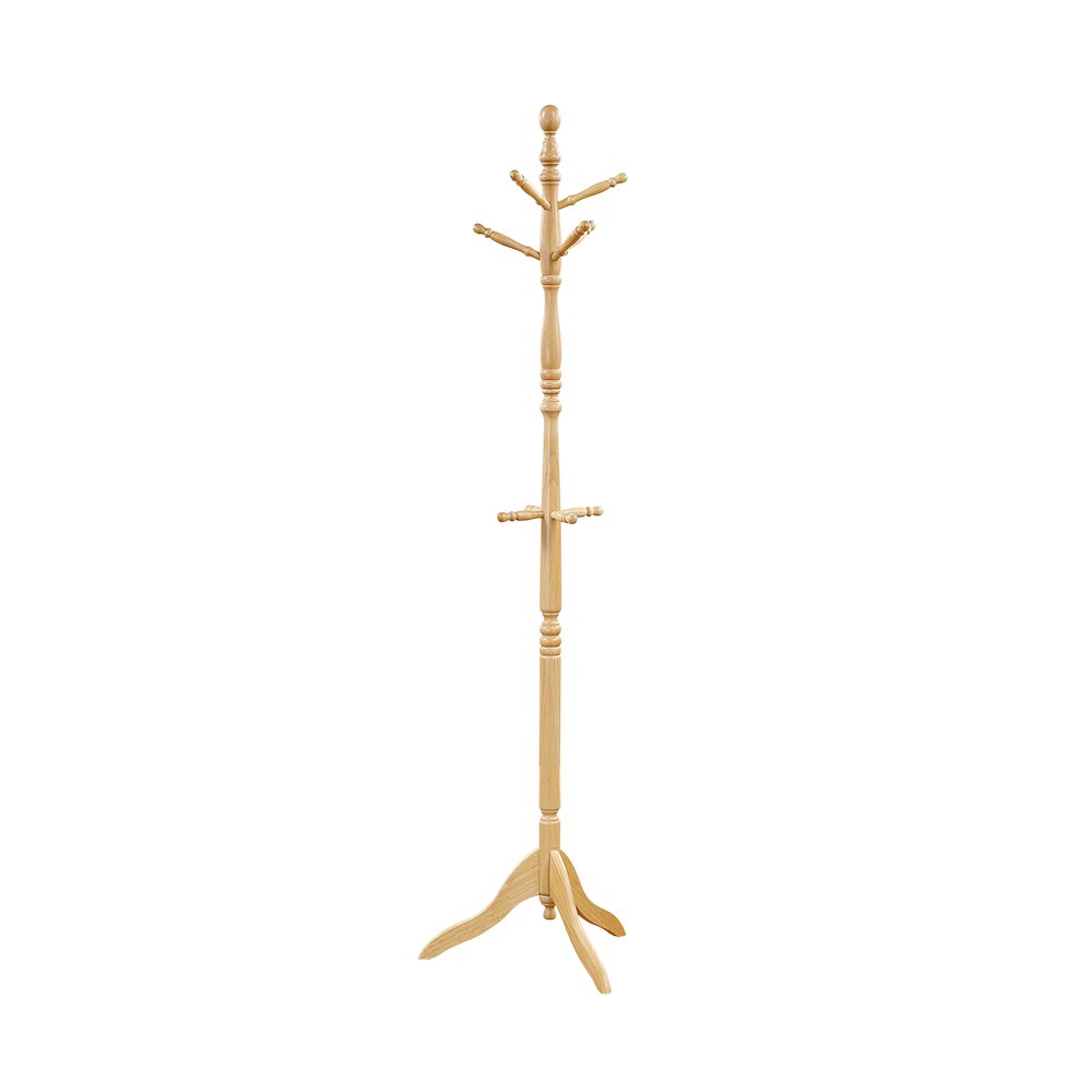 Manny Rubberwood Coat Rack in Natural. Picture 1