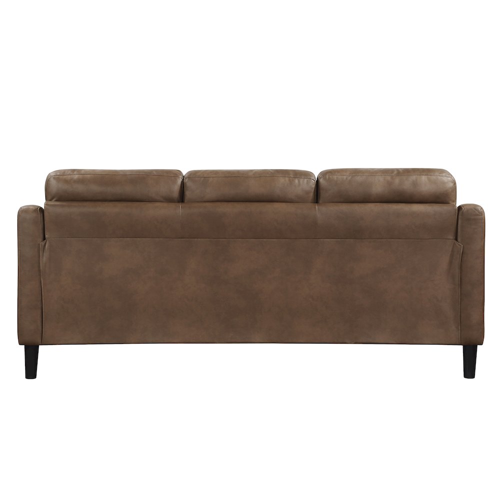 Mallory  Microfiber Sofa In Brown. Picture 2