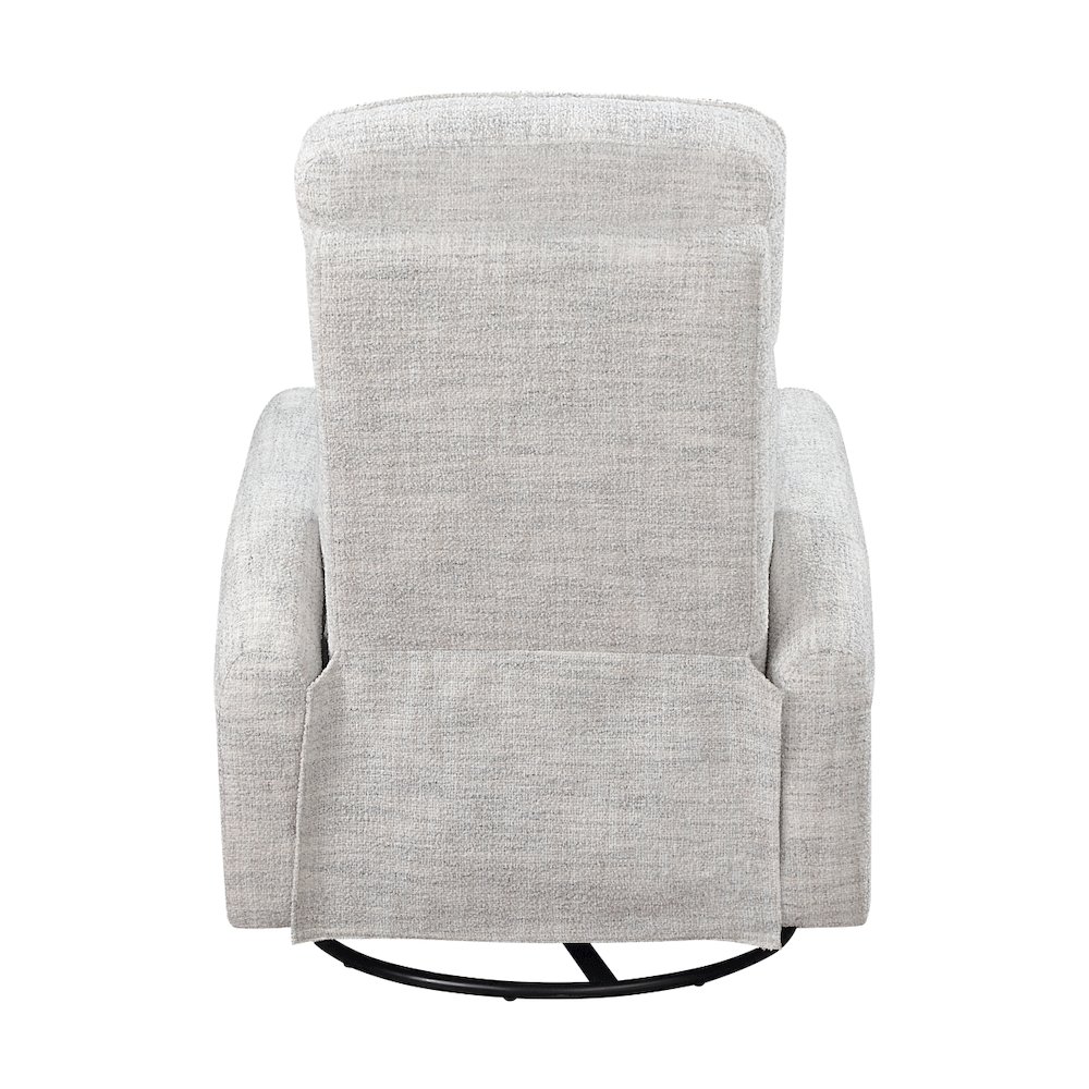 Lexicon Carly Boucle Swivel Glider Reclining  Chair in Quartz. Picture 3