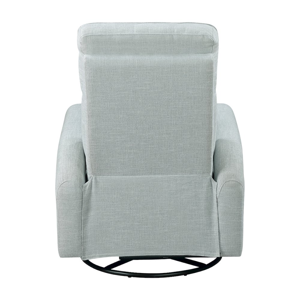Lexicon Carly Textured Swivel Glider Reclining  Chair in Sea Glass. Picture 3