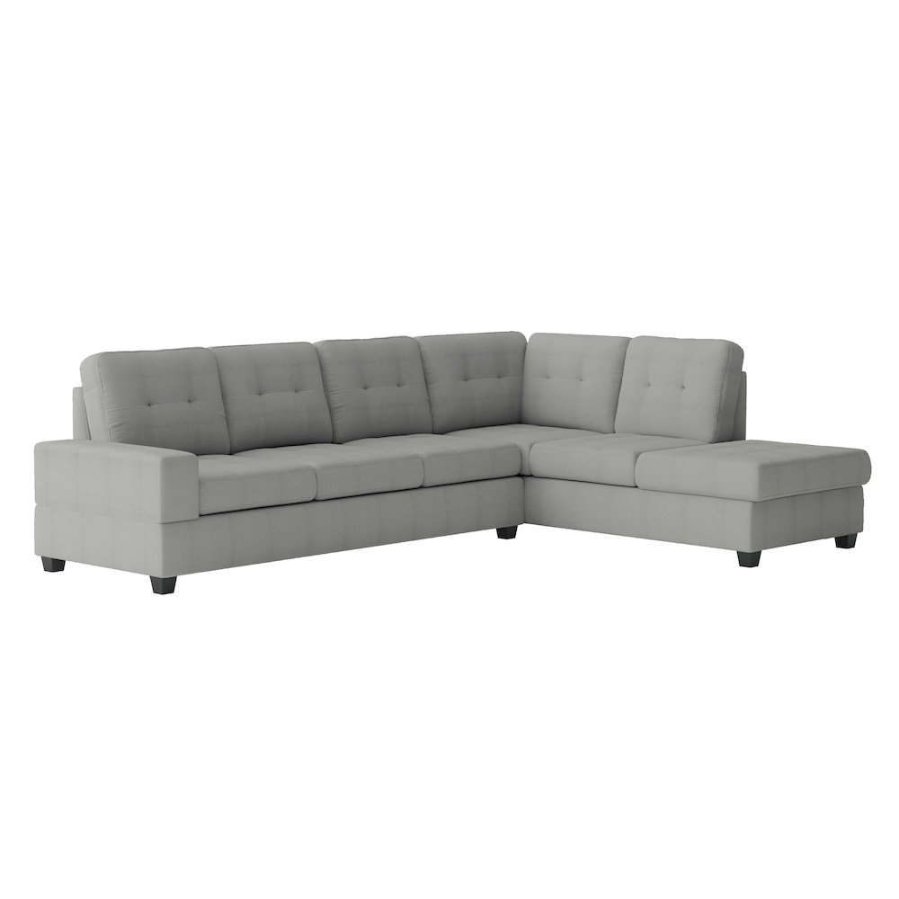Maston Microfiber 2-Piece Set Sectional Sofa In Gray. Picture 1