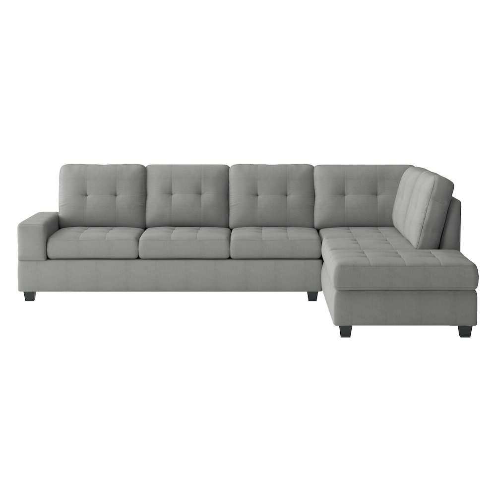 Maston Microfiber 2-Piece Set Sectional Sofa In Gray. Picture 2