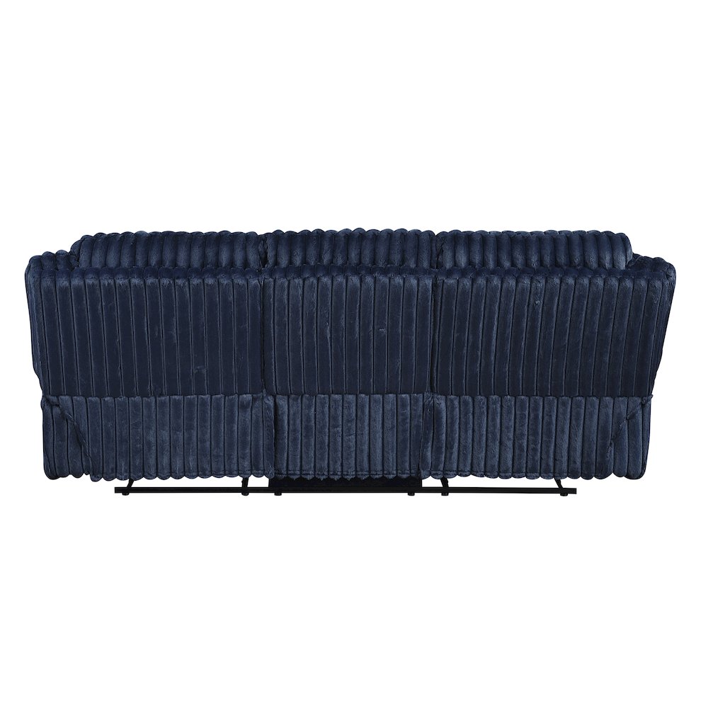 Lexicon Goodland Corduroy Double Reclining Sofa in Blue. Picture 2