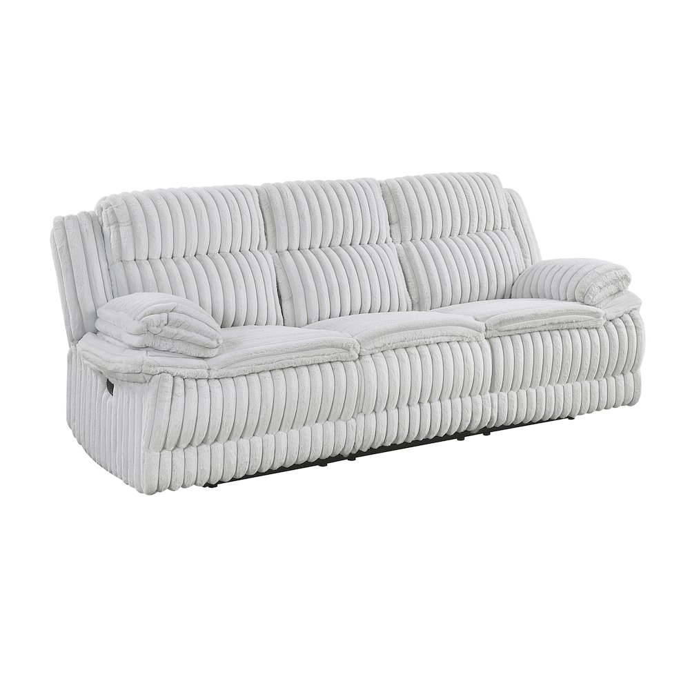 Lexicon Goodland Corduroy Double Reclining Sofa in Gray. Picture 1