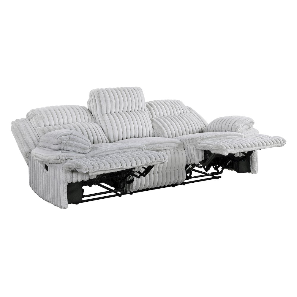 Lexicon Goodland Corduroy Double Reclining Sofa in Gray. Picture 5