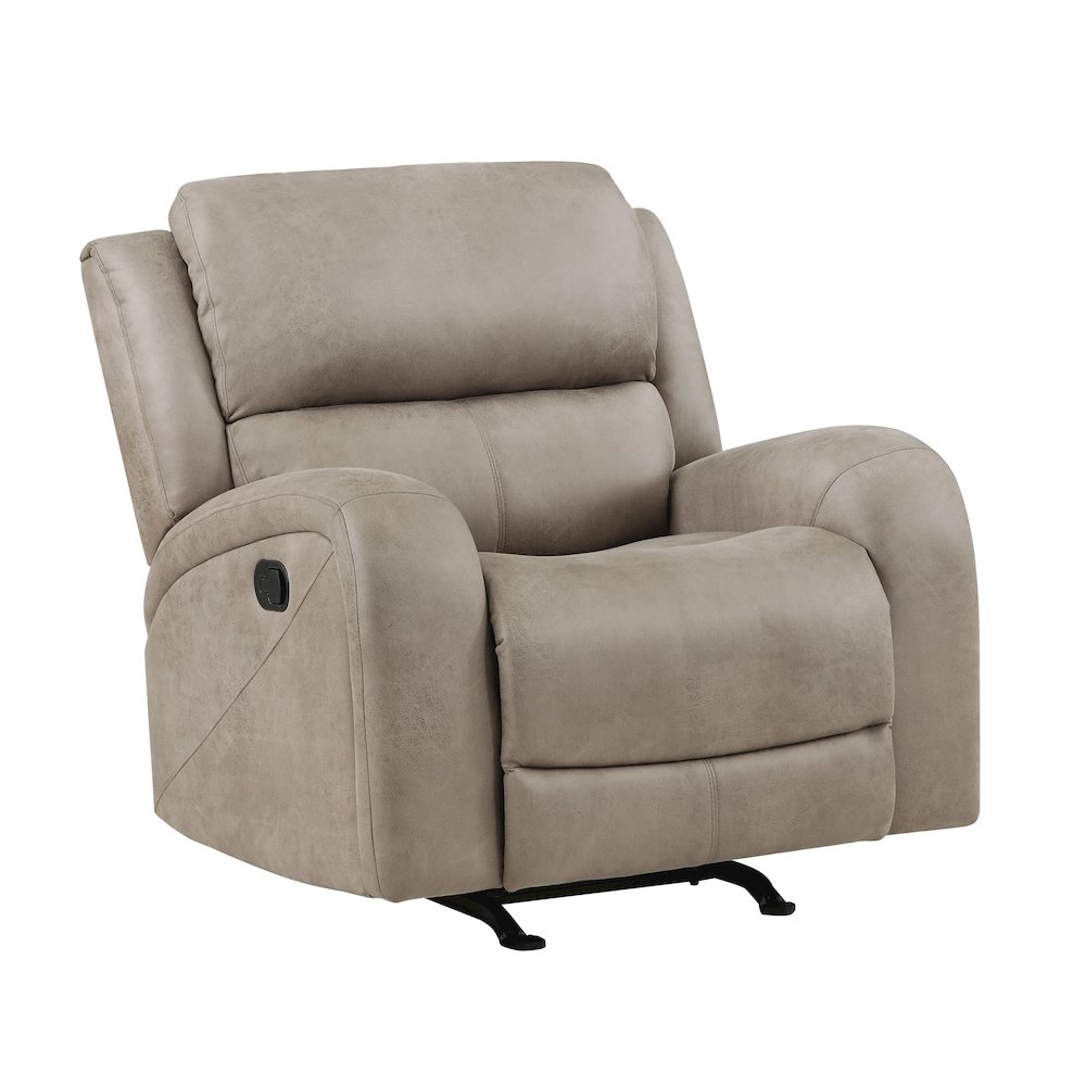 Pagosa Microfiber Rocker Reclining Chair In Brown. Picture 1