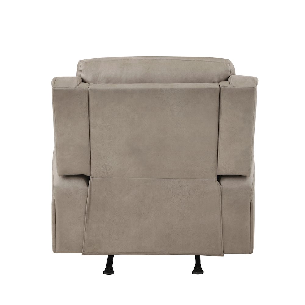 Pagosa Microfiber Rocker Reclining Chair In Brown. Picture 3