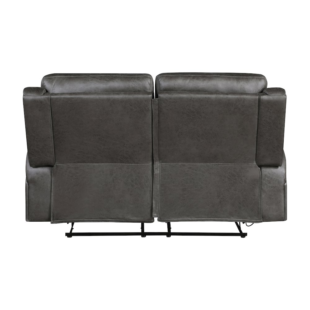 Lexicon Pagosa Microfiber Double Reclining Love Seat in Gray. Picture 3