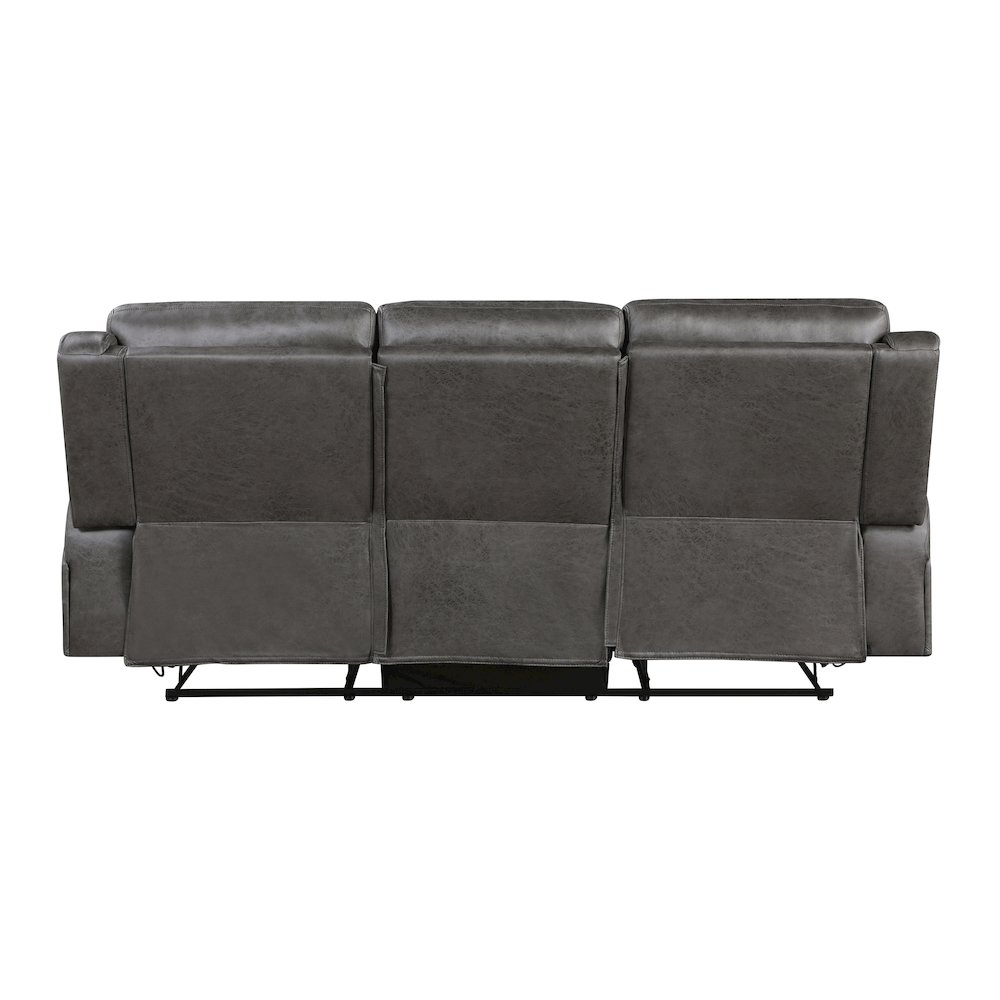 Lexicon Pagosa Microfiber Double Reclining Sofa in Gray. Picture 4