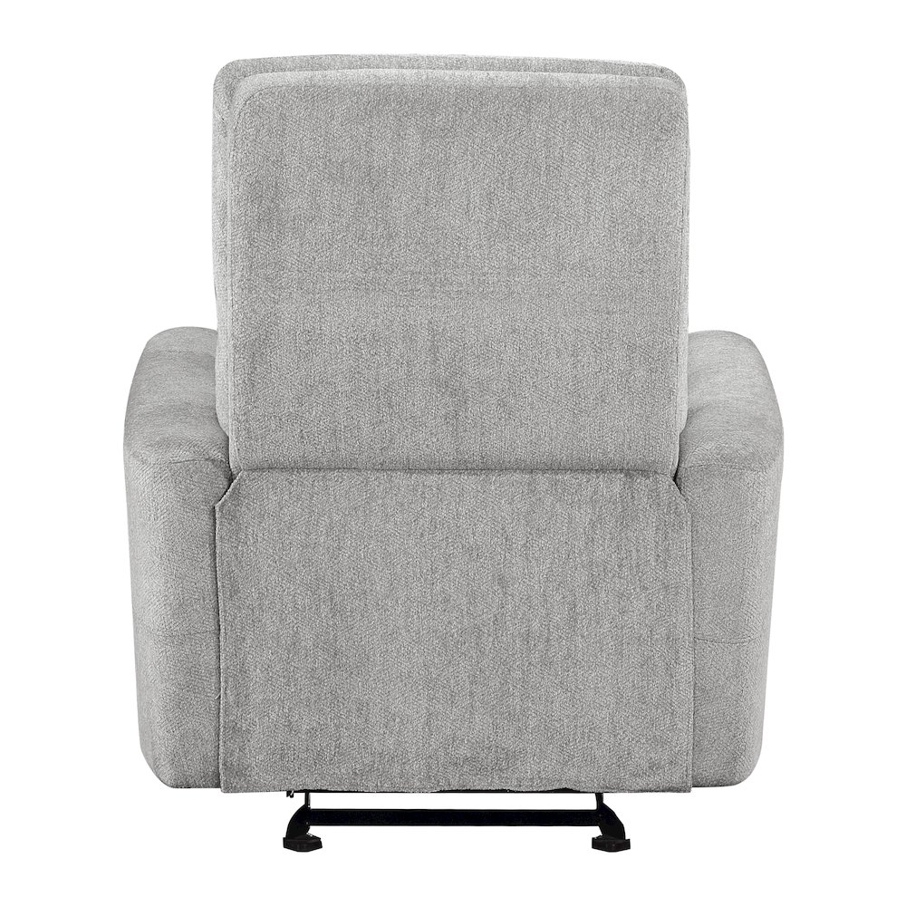 Lyndon Chenille Glider Reclining Chair In Gray. Picture 3
