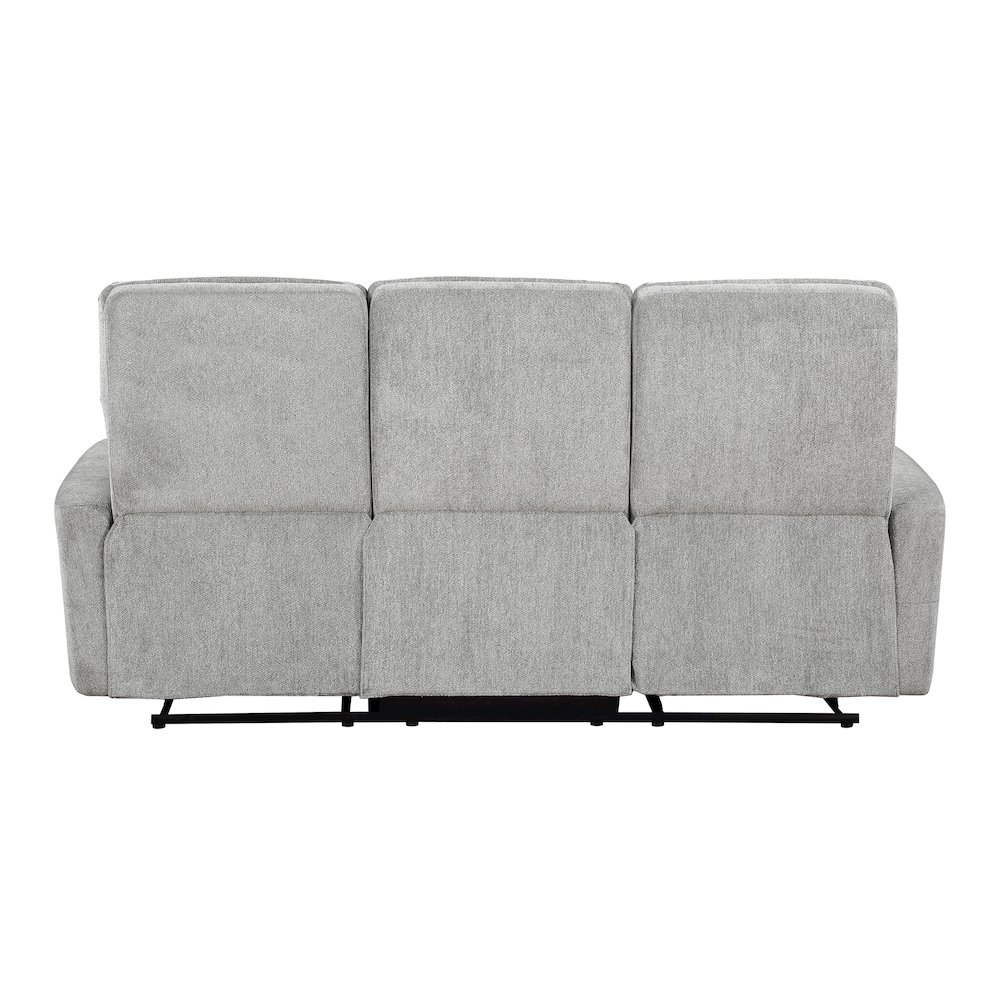 Lyndon Chenille Double Reclining Sofa In Gray. Picture 3