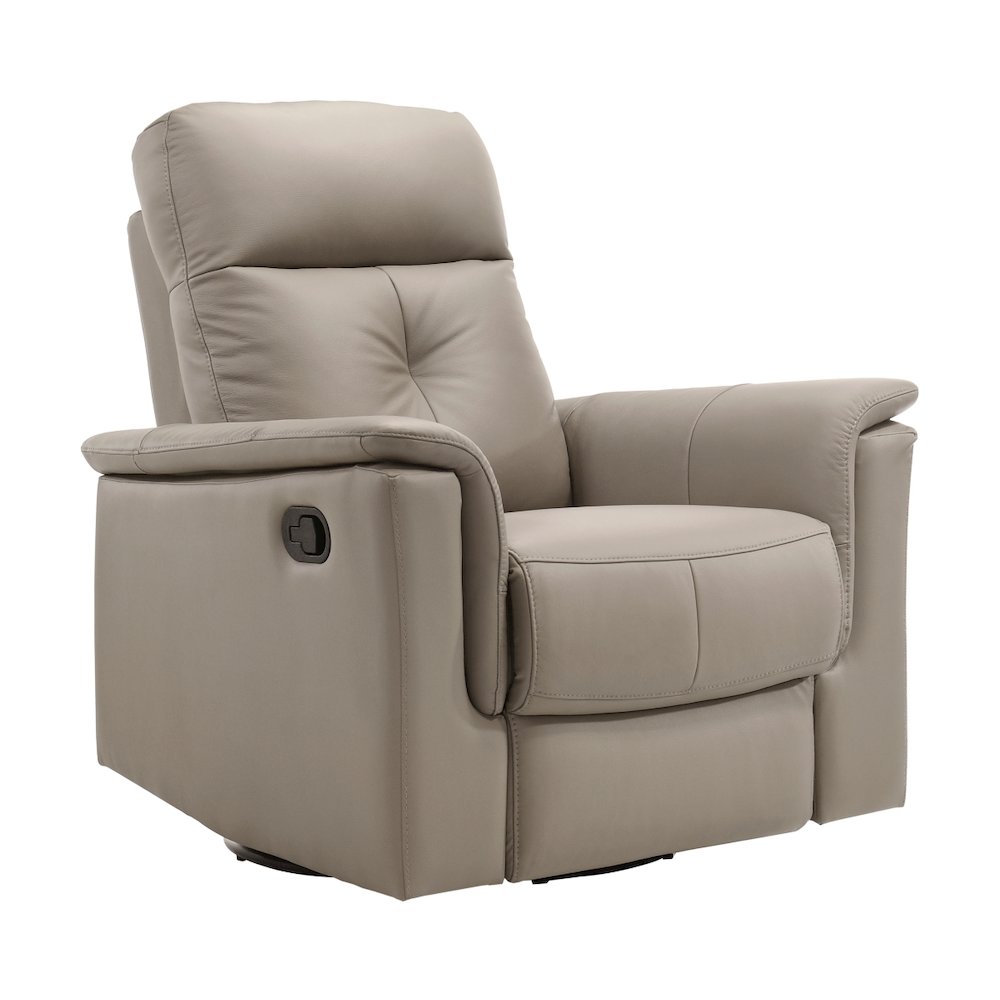 Lexicon Bristow Leather Swivel Glider Reclining Chair in Latter. Picture 1