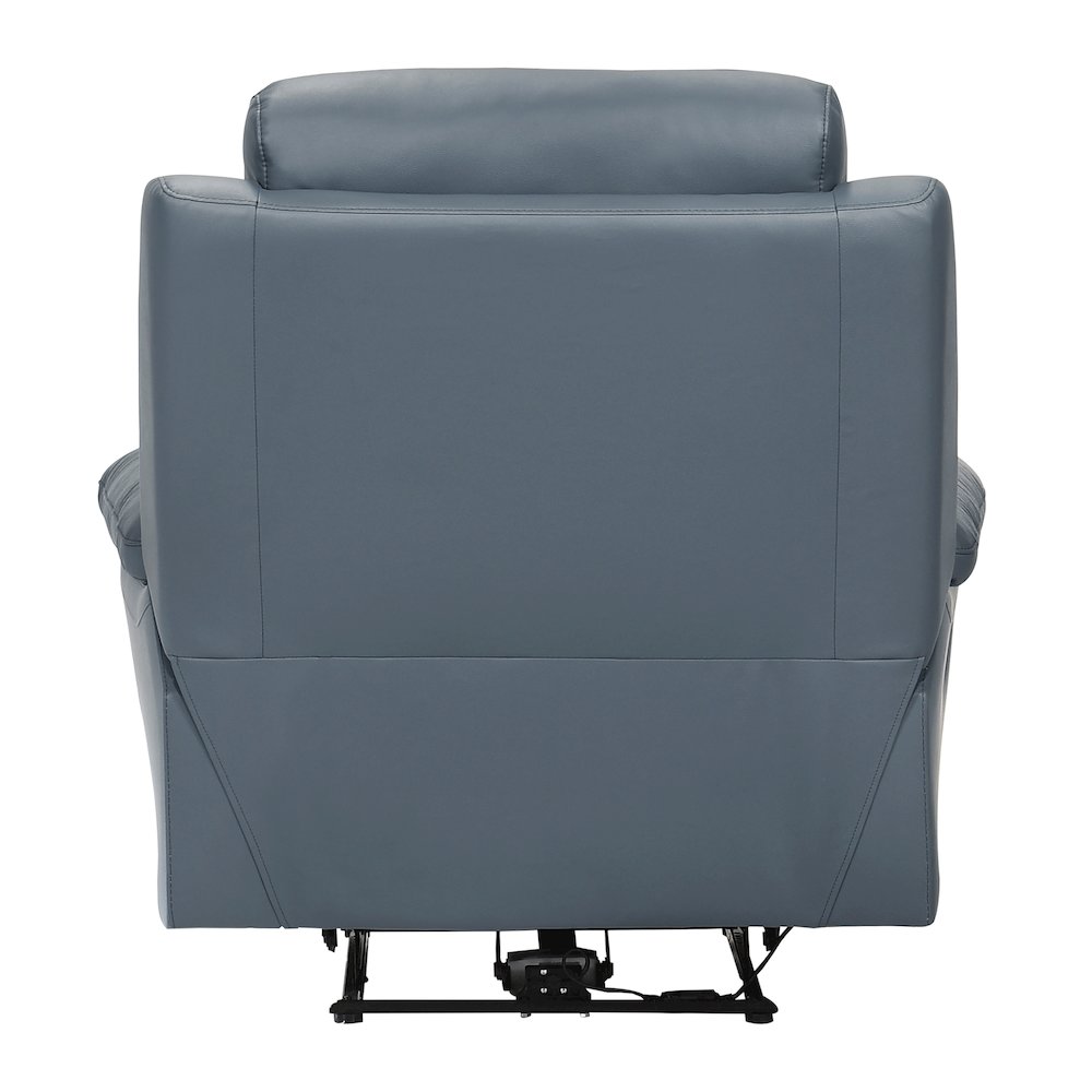 Hancock Leather Power Reclining Chair In Blue. Picture 1