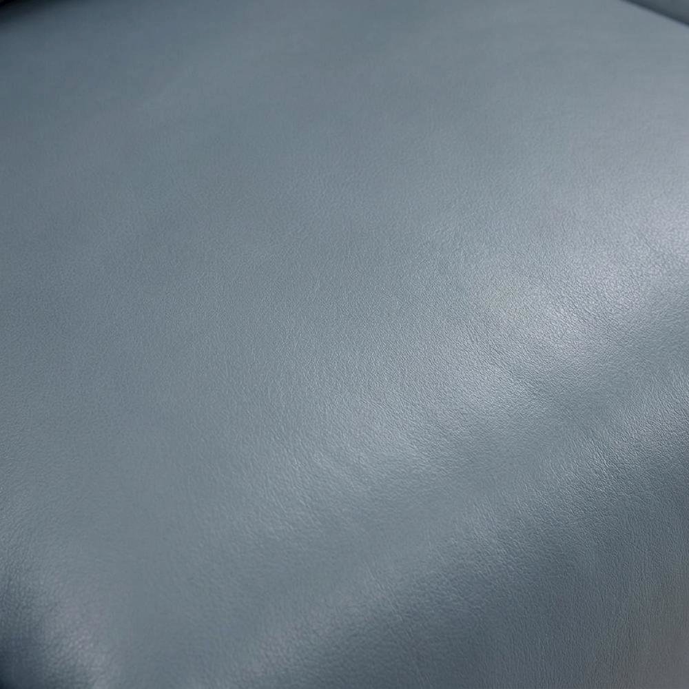 Leather Power Double Reclining Sofa and Recliner Couch for Living Room, Blue. Picture 6