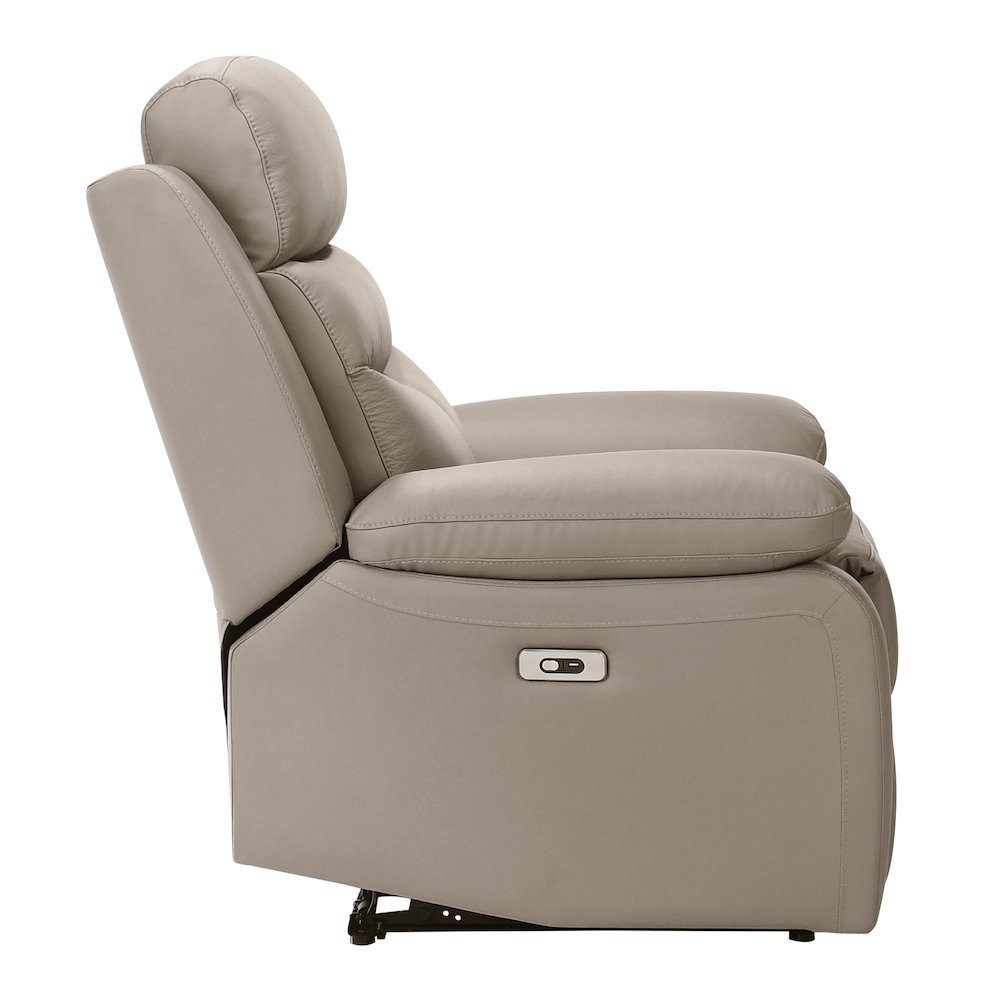 Hancock Leather Power Reclining Chair In Latte. Picture 5
