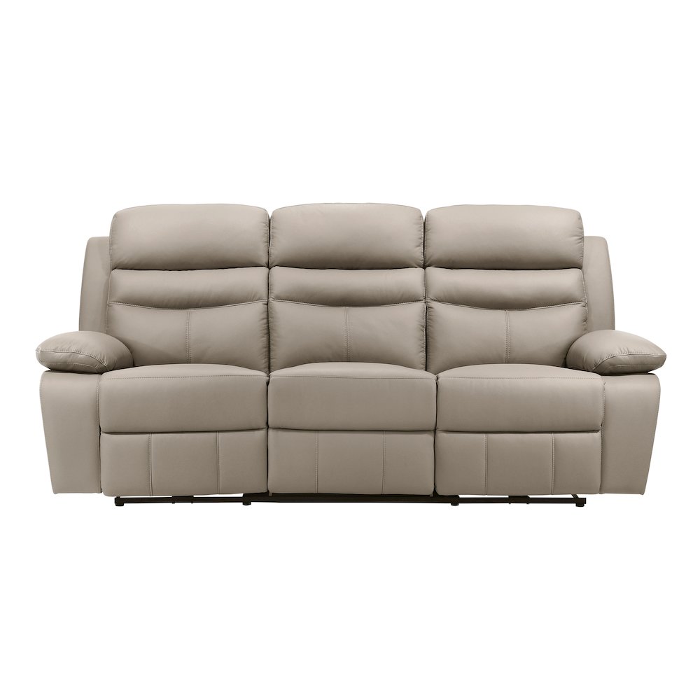 Hancock Leather Power Double Reclining Sofa In Latte. Picture 5