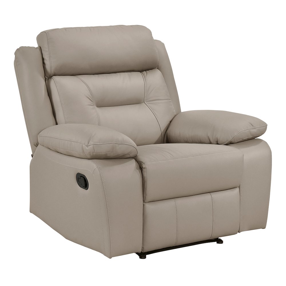 Laconia Leather Reclining Chair In Latte. Picture 1