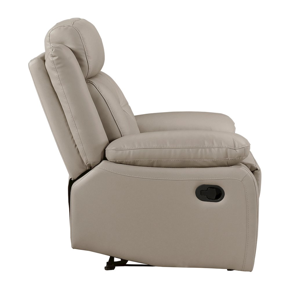 Laconia Leather Reclining Chair In Latte. Picture 2