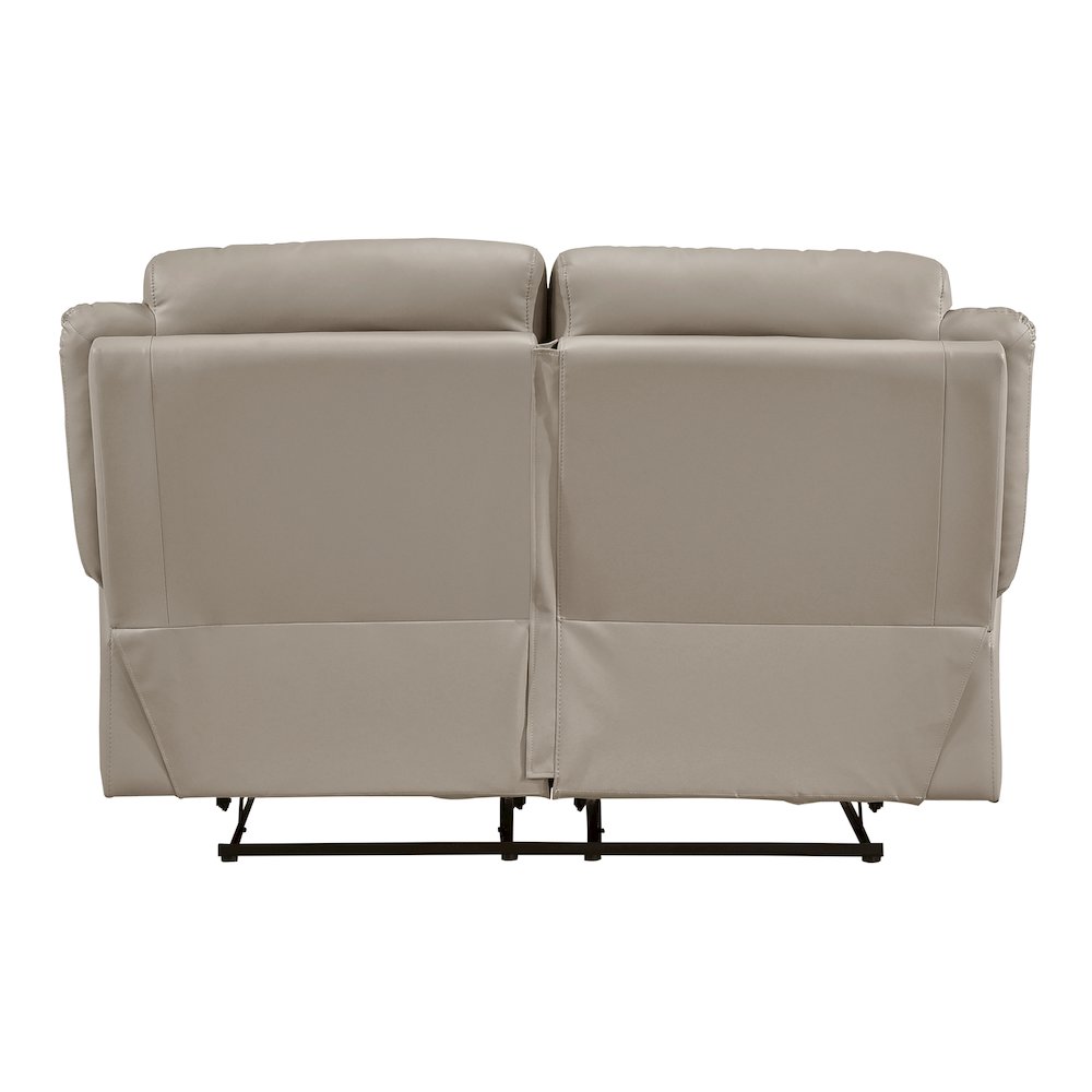 Laconia Leather Double Reclining Love Seat In Latte. Picture 3