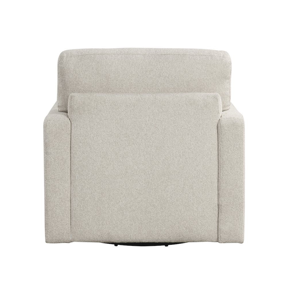 Lexicon Pompano Boucle Swivel Chair in Beige. Picture 3