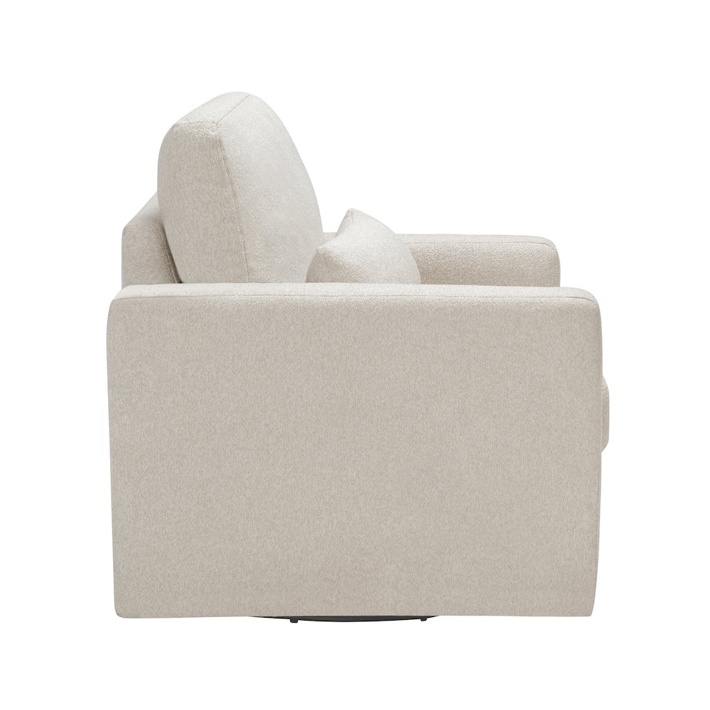 Lexicon Pompano Boucle Swivel Chair in Beige. Picture 5