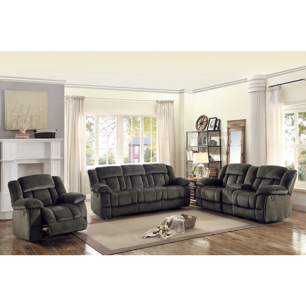 Laurelton Microfiber Glider Reclining Chair In Chocolate. Picture 2