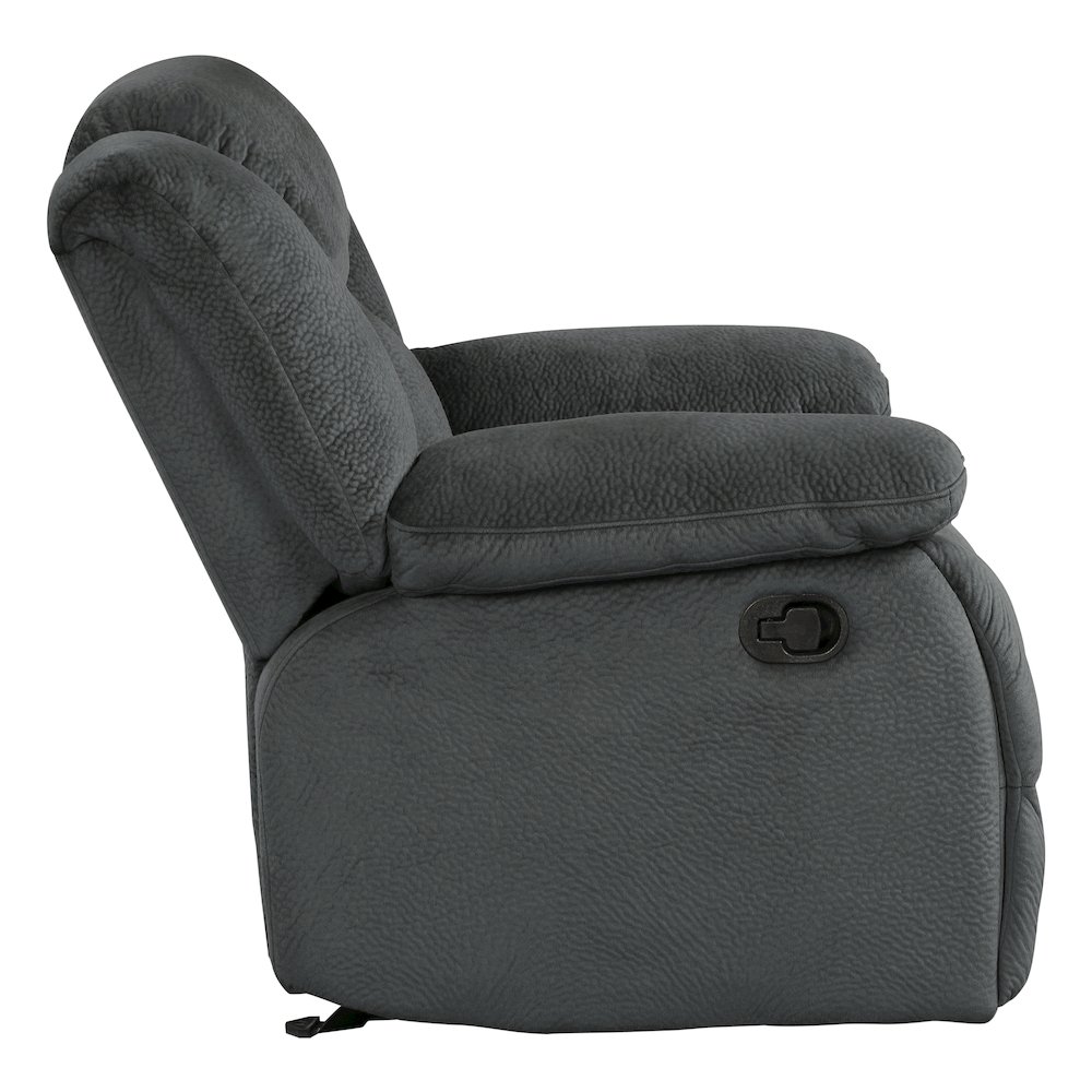 Laurelton Microfiber Glider Reclining Chair In Chocolate. Picture 5