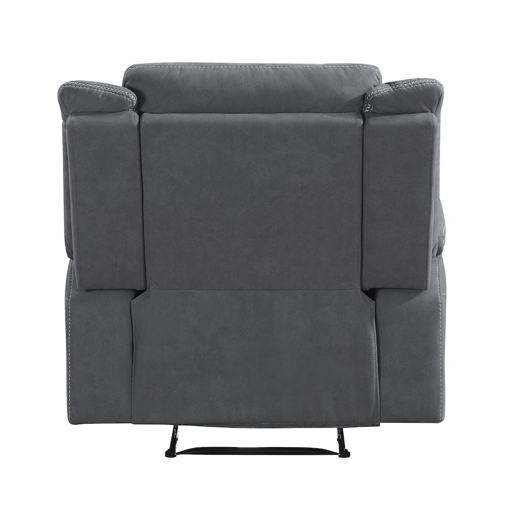 Dean Microfiber Reclining Chair In Gray. Picture 3