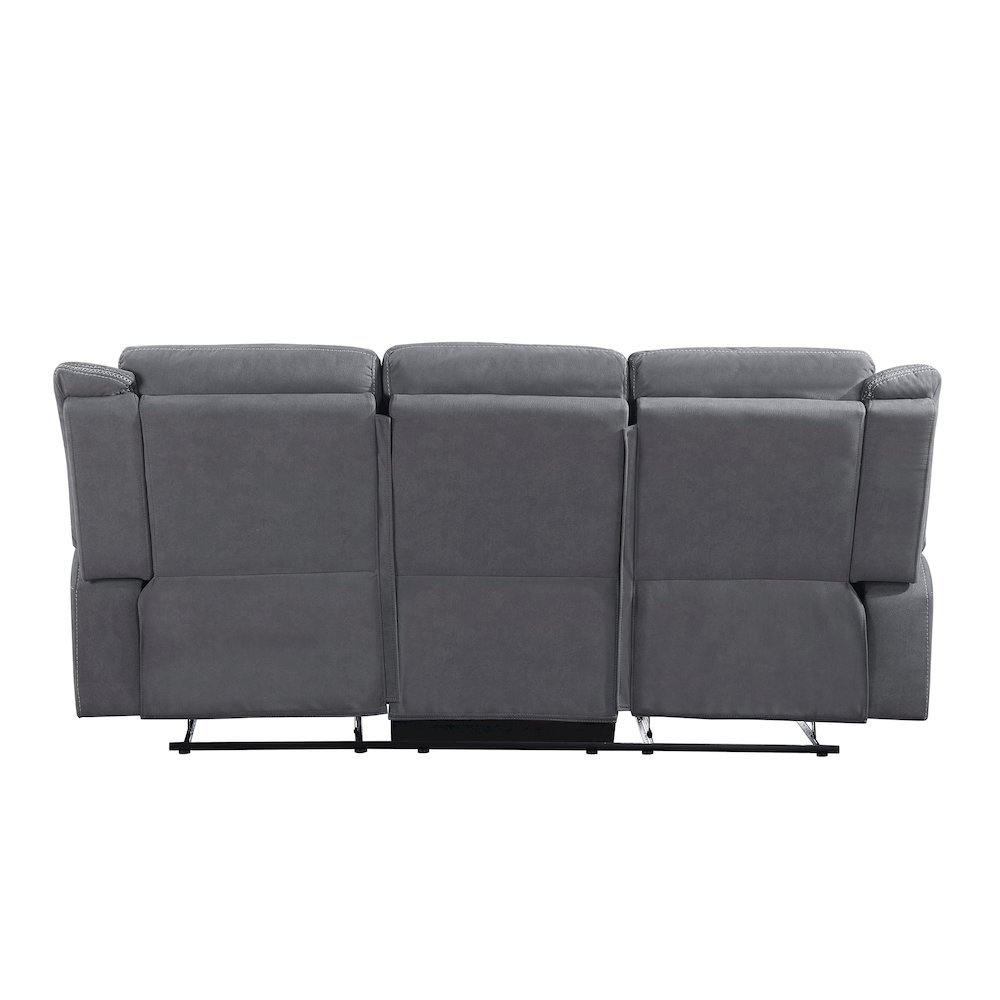 Dean Microfiber Double Reclining Sofa In Gray. Picture 3