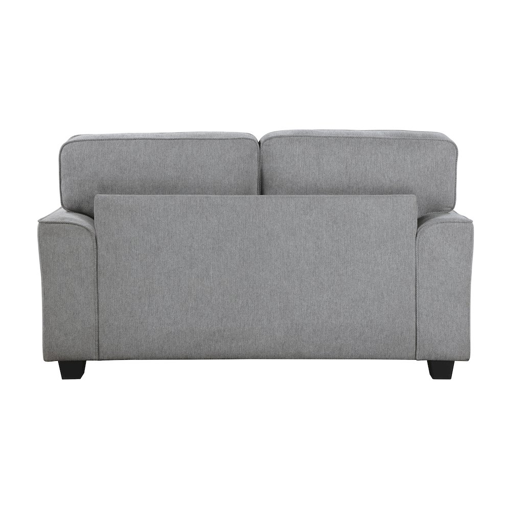 Lexicon Bradford Chenille Love Seat in Gray. Picture 3
