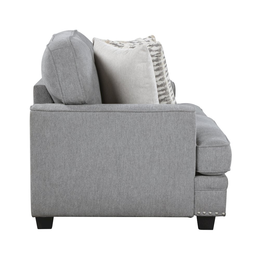 Lexicon Bradford Chenille Love Seat in Gray. Picture 5