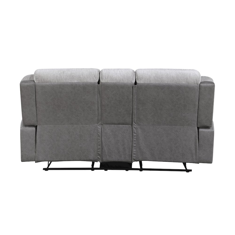 Lexicon Harriette Chenille Double Reclining Love Seat in Gray. Picture 3