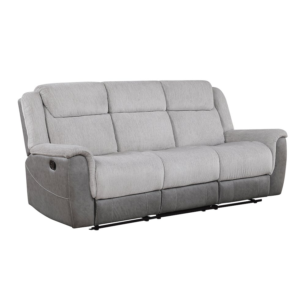 Lexicon Harriette Chenille Double Reclining Sofa in Gray. Picture 1
