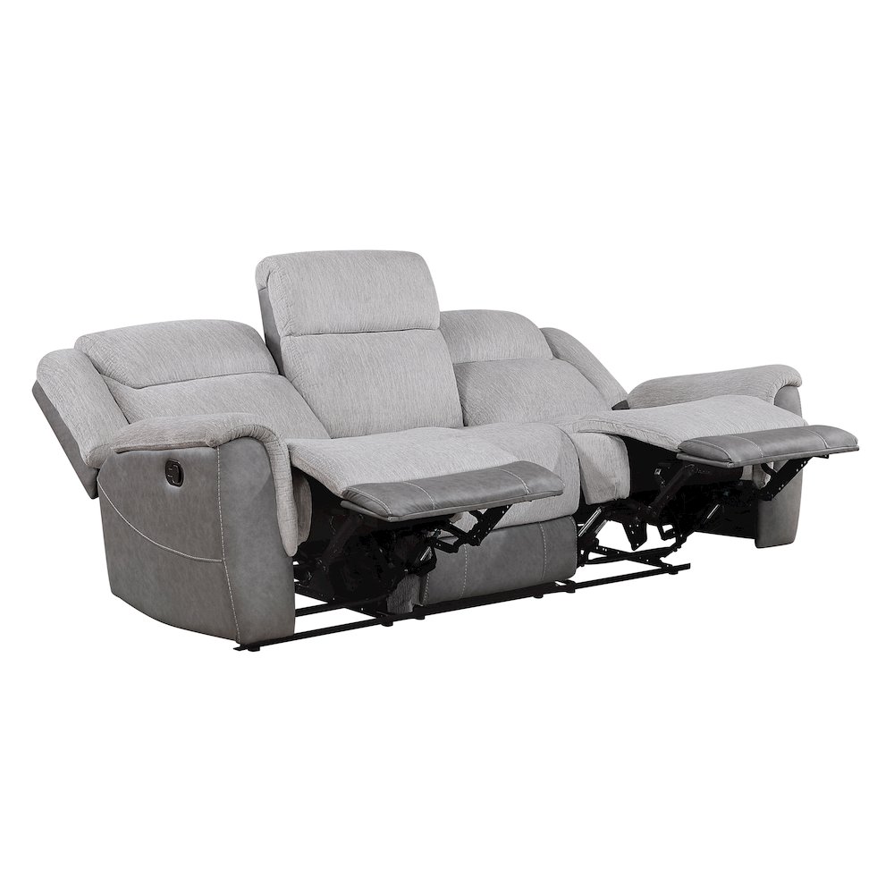 Lexicon Harriette Chenille Double Reclining Sofa in Gray. Picture 5