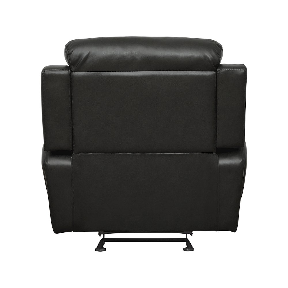 Marille Faux Leather Glider Reclining Chair In Black. Picture 3