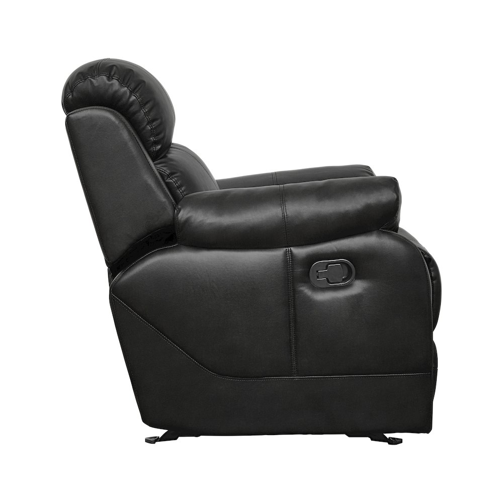 Marille Faux Leather Glider Reclining Chair In Black. Picture 5