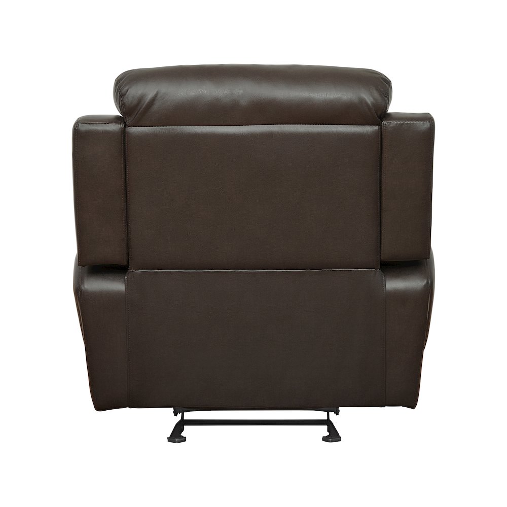 Marille Faux Leather Glider Reclining Chair In Brown. Picture 3