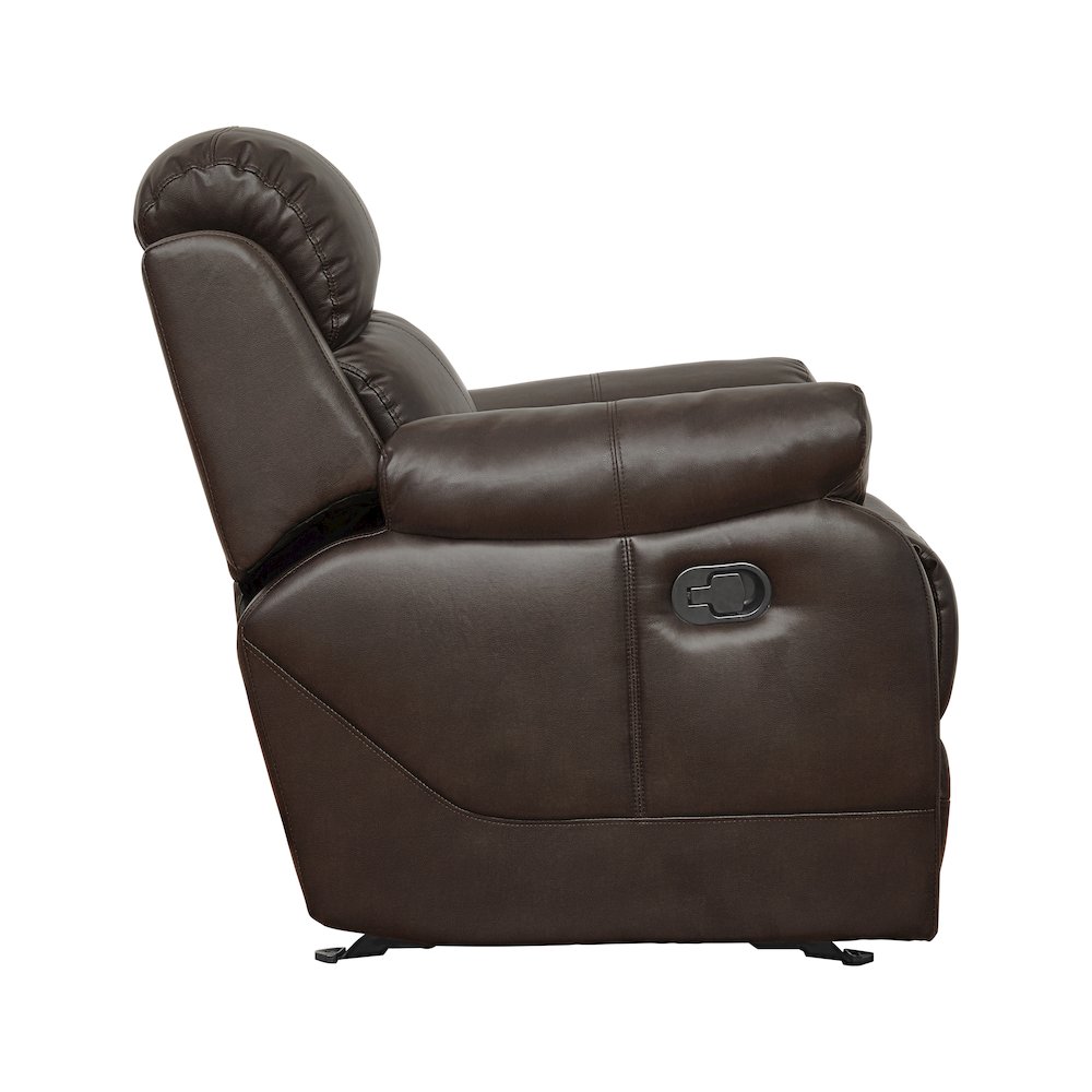 Marille Faux Leather Glider Reclining Chair In Brown. Picture 5