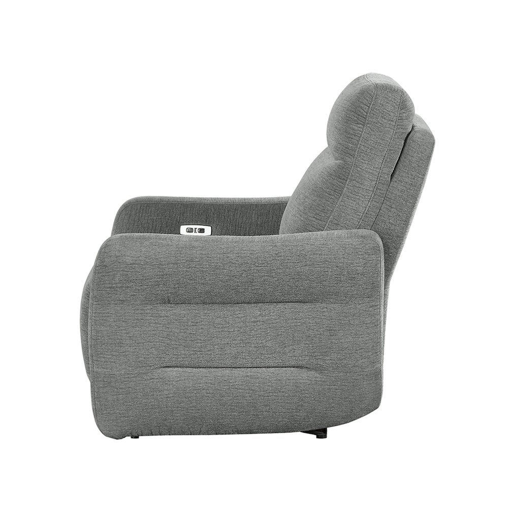Edition Chenille Power Reclining Chair In Gray. Picture 5